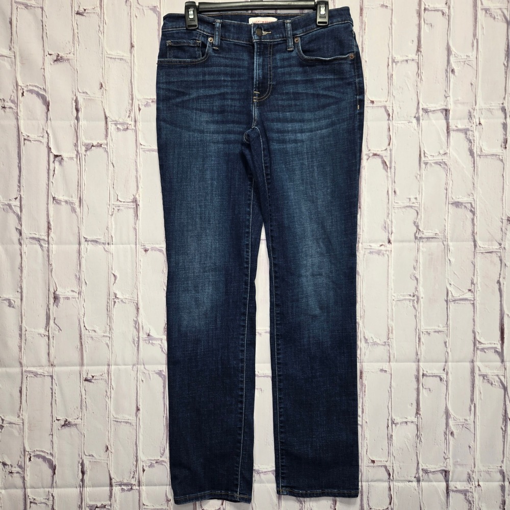 Lucky Brand Sweet Mid Rise Straight Jeans Dark Wash‎ Denim Women Size 8/29 R
